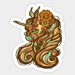 Steampunk Unicorn Sticker